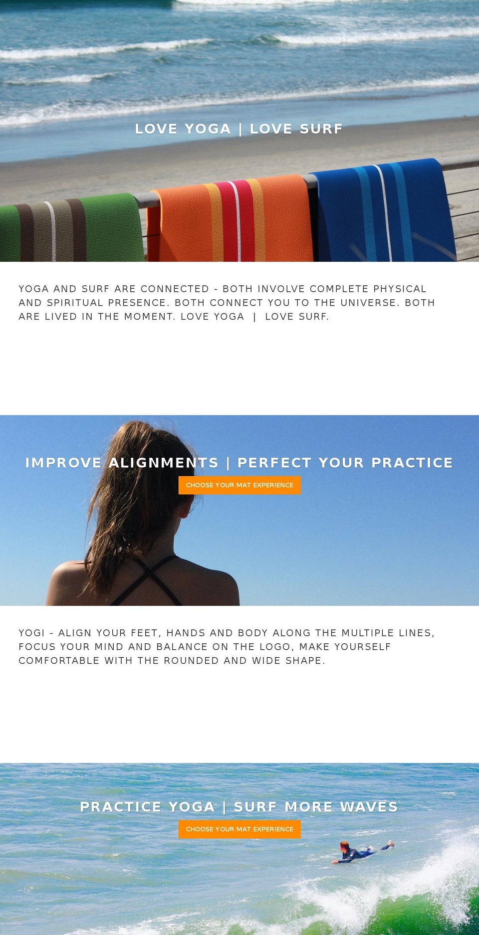 surfyogamat.com shopify website screenshot