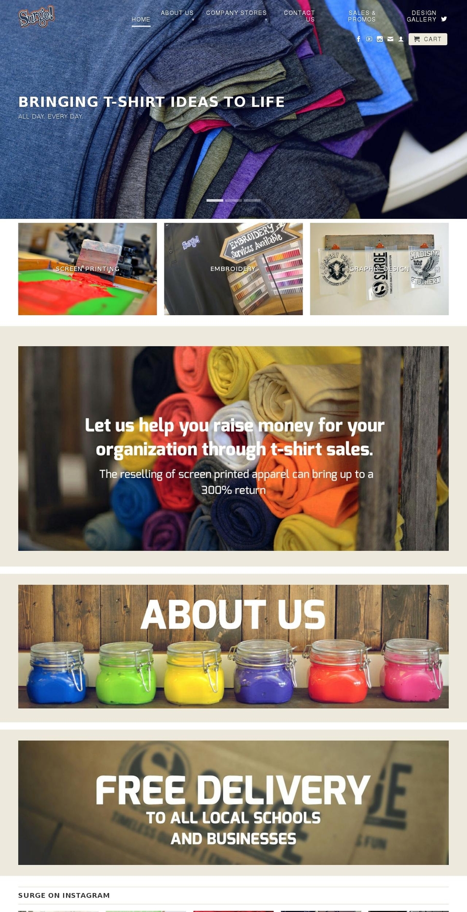 surgepromotions.com shopify website screenshot