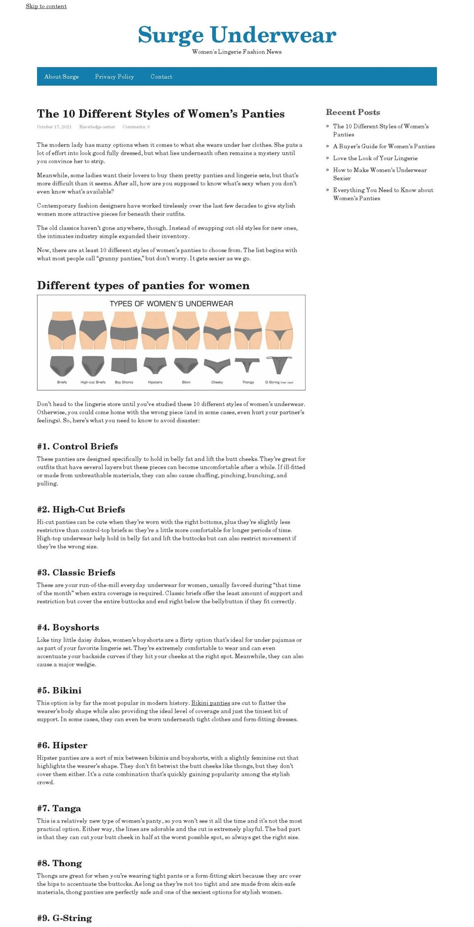 surgeunderwear.com — Shopify storefront screenshot