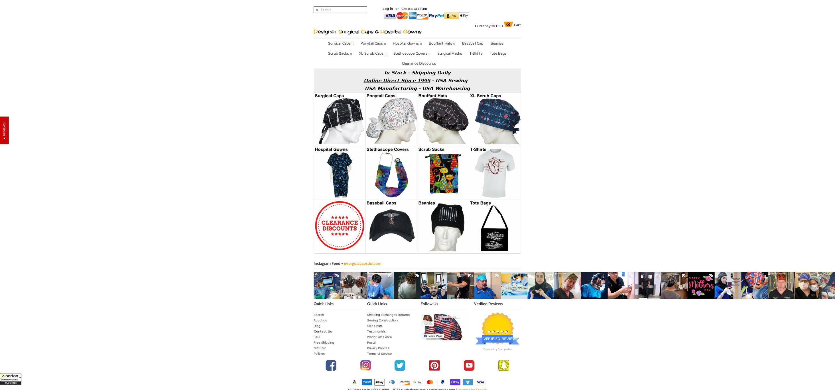 surgicalcap.com — Shopify storefront screenshot