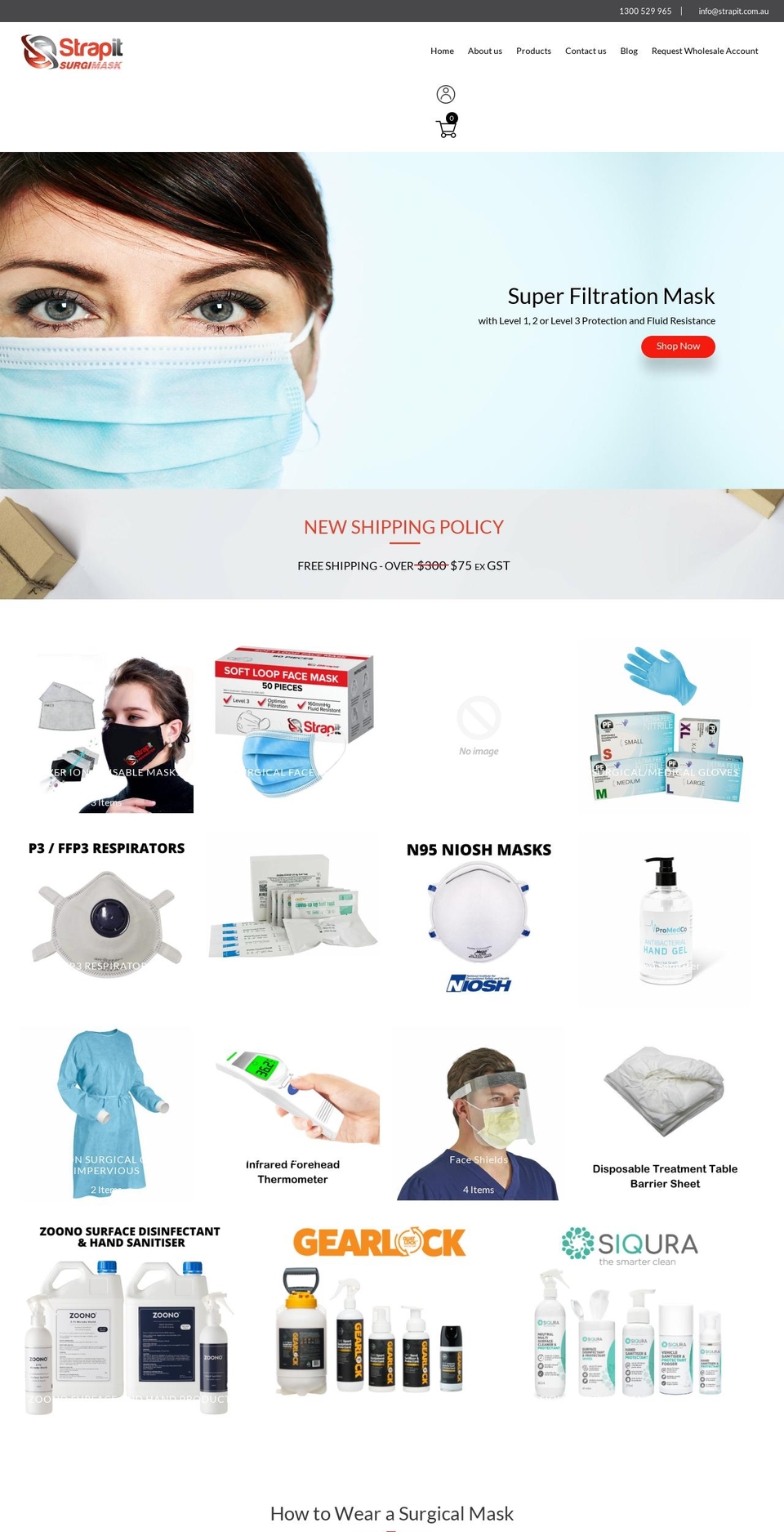surgicalmask.com.au shopify website screenshot