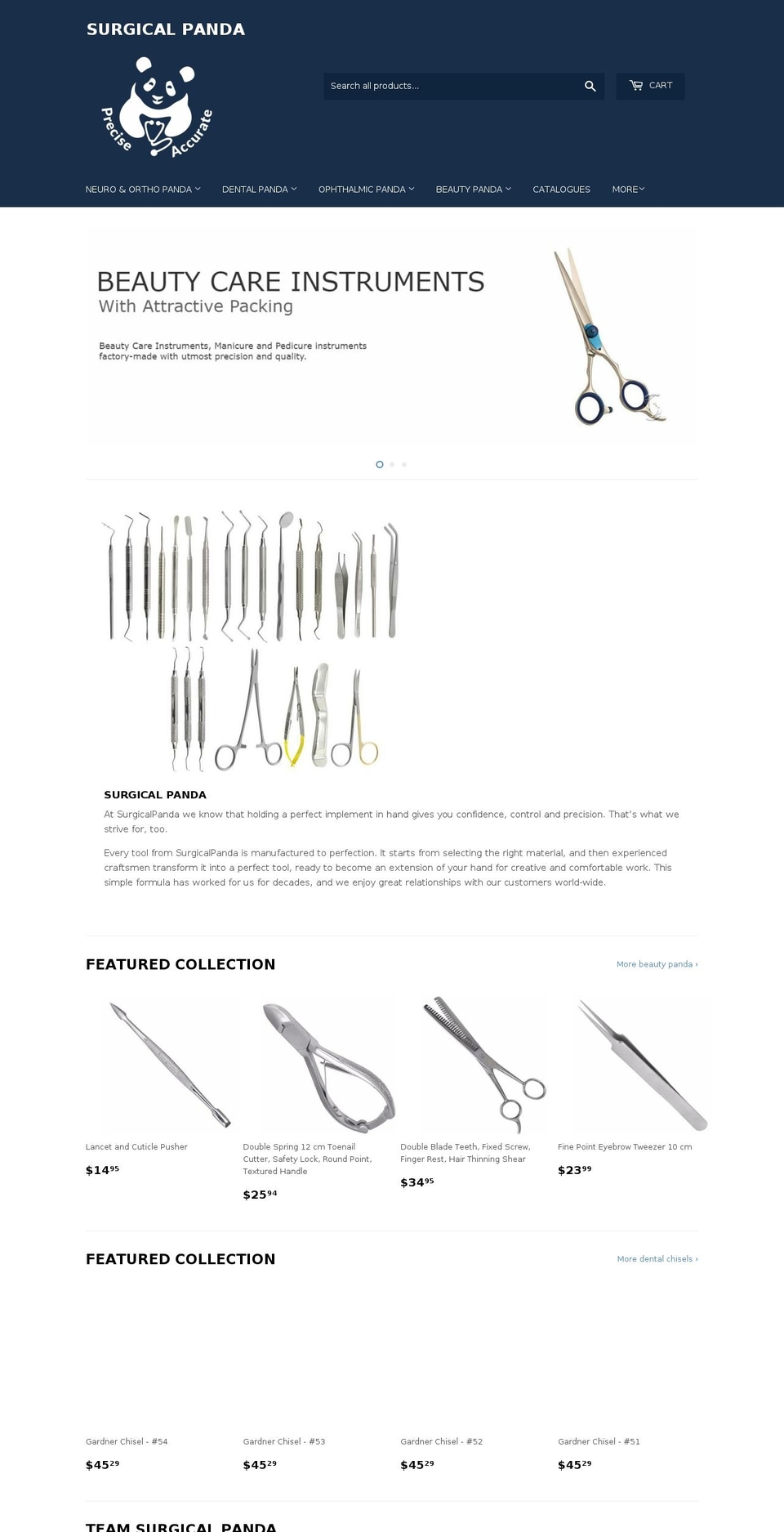 surgicalpanda.com — Shopify storefront screenshot