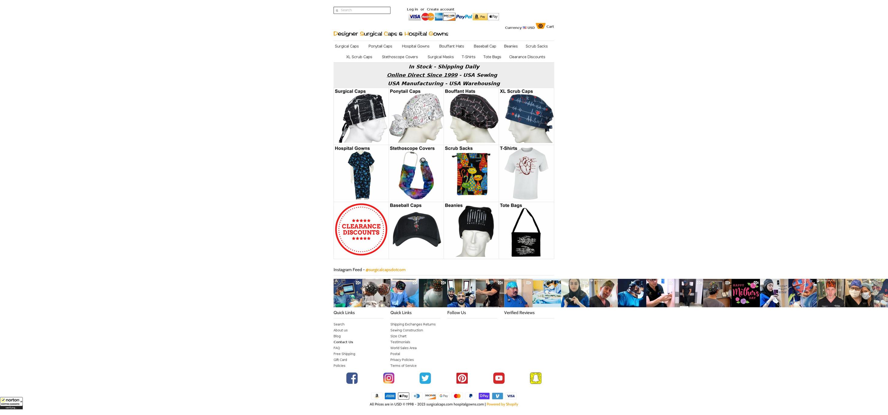 surgicalsack.com — Shopify storefront screenshot