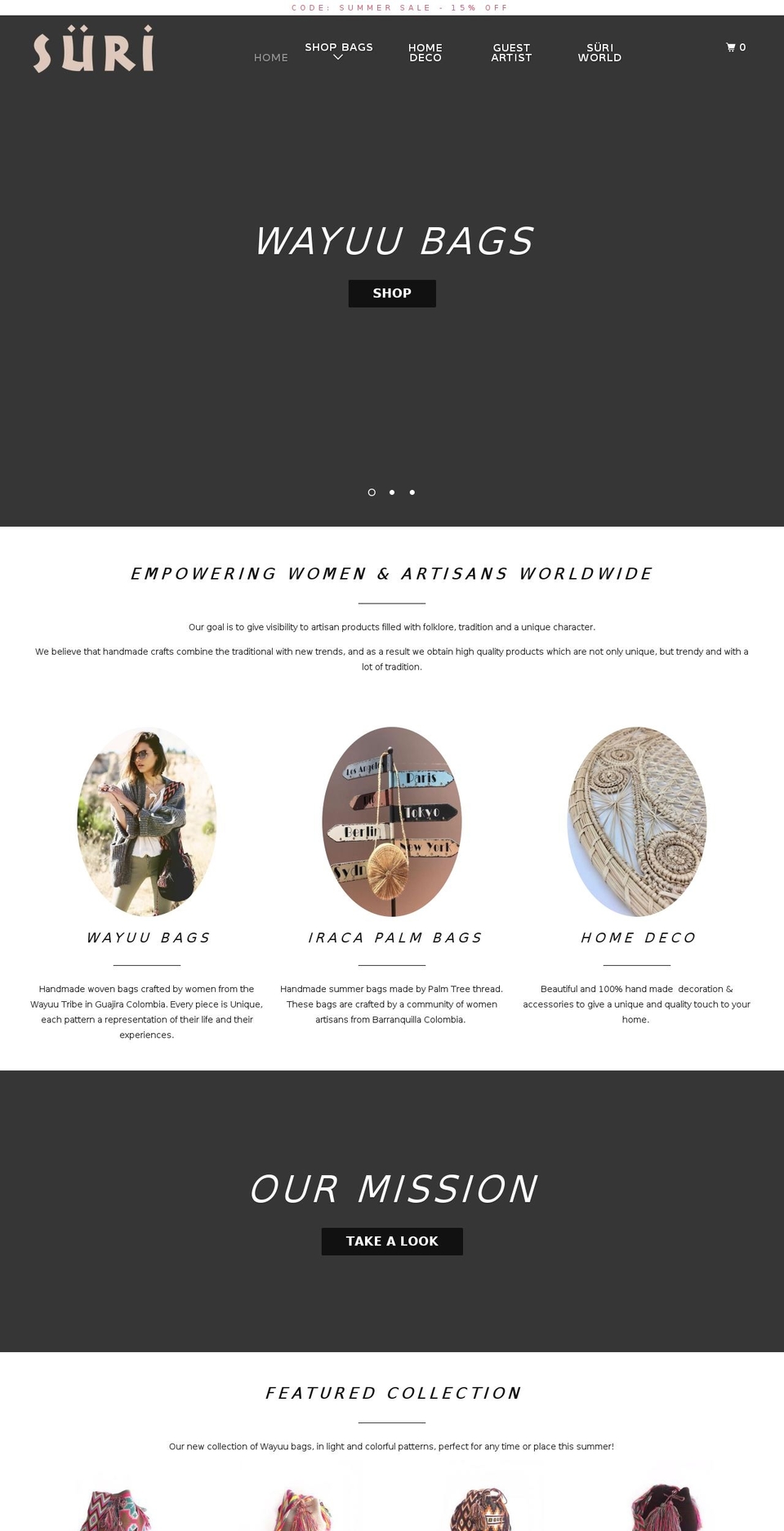 suri-store.com — Shopify storefront screenshot