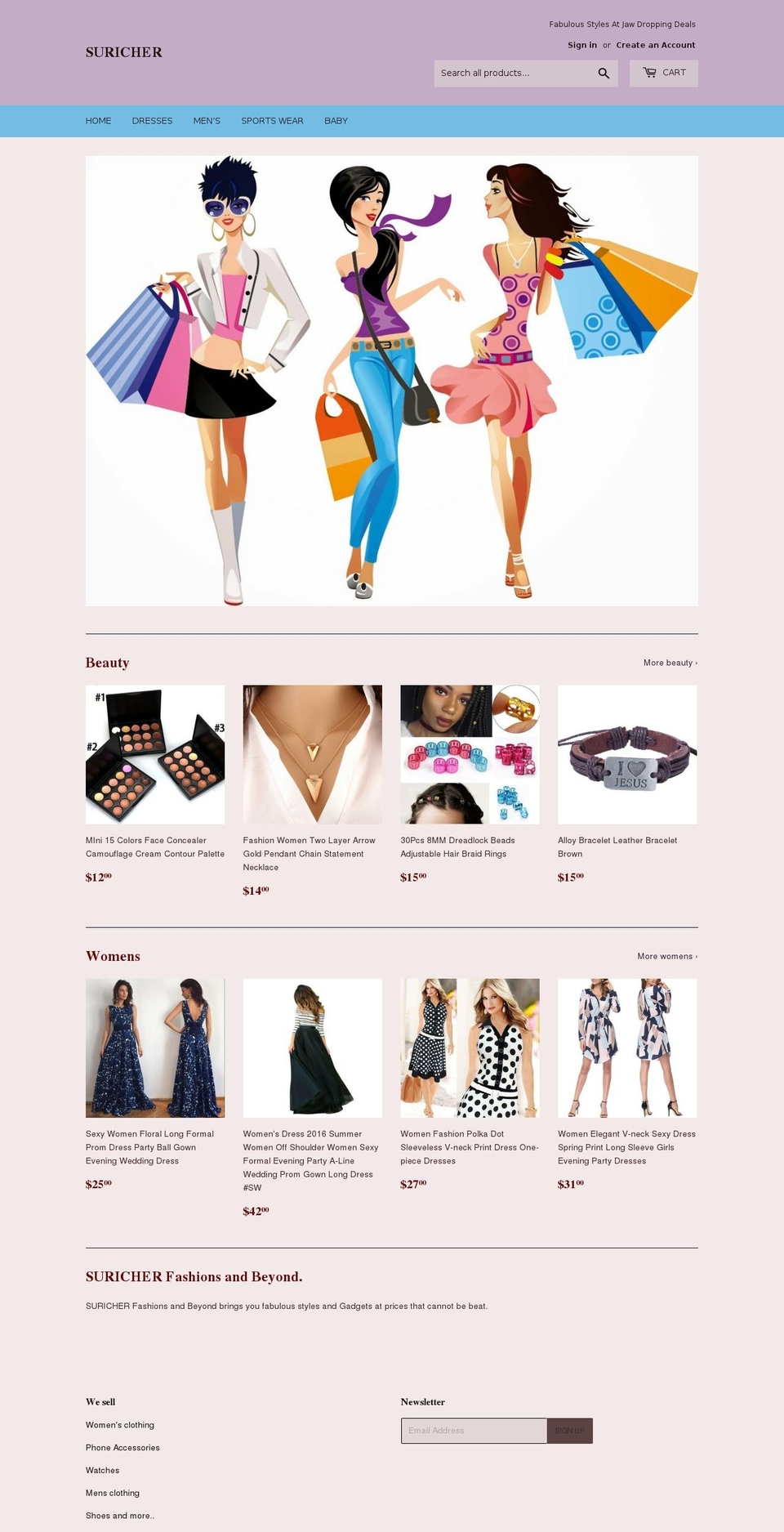 suricher.com — Shopify storefront screenshot