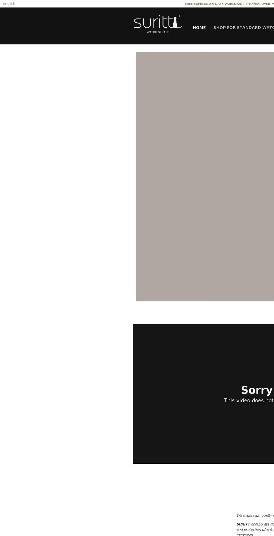 suritt.com — Shopify storefront screenshot