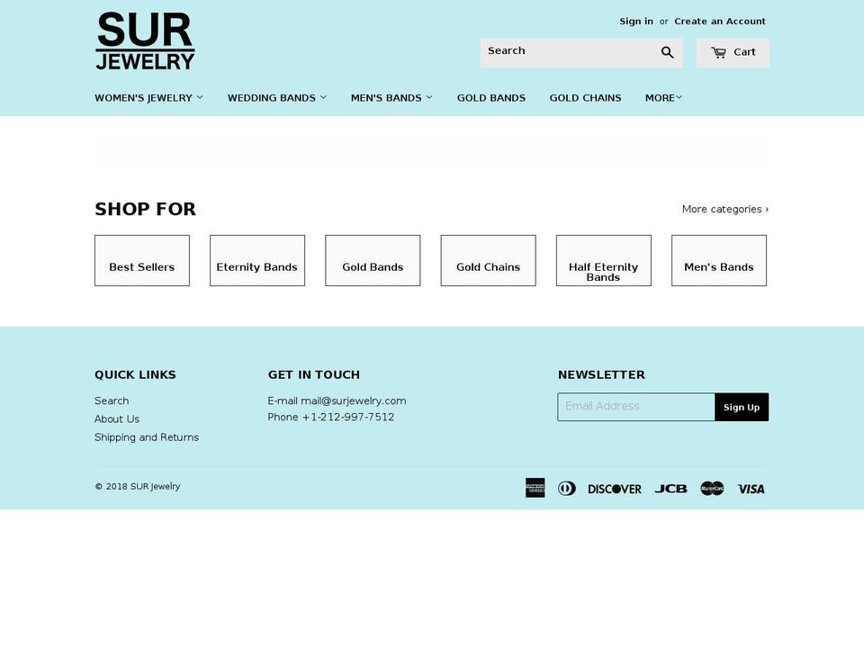 surjewelry.com — Shopify storefront screenshot