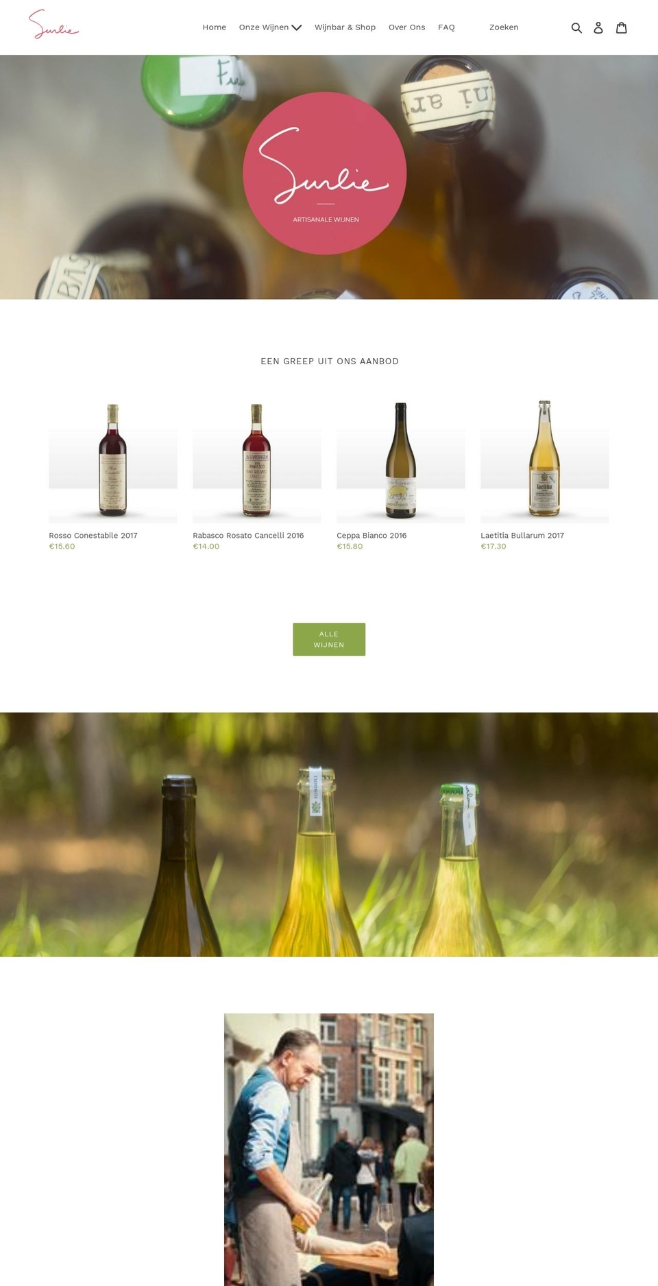 surlie-natuurwijnen.be shopify website screenshot