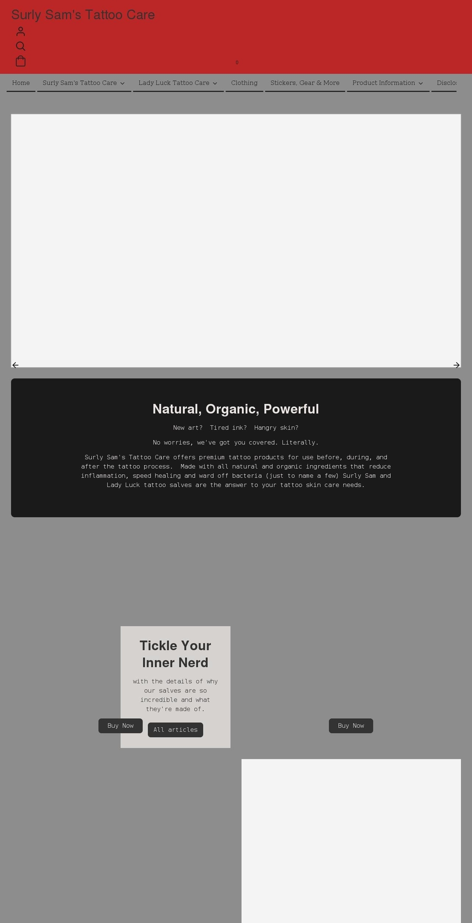 surlysams.com shopify website screenshot