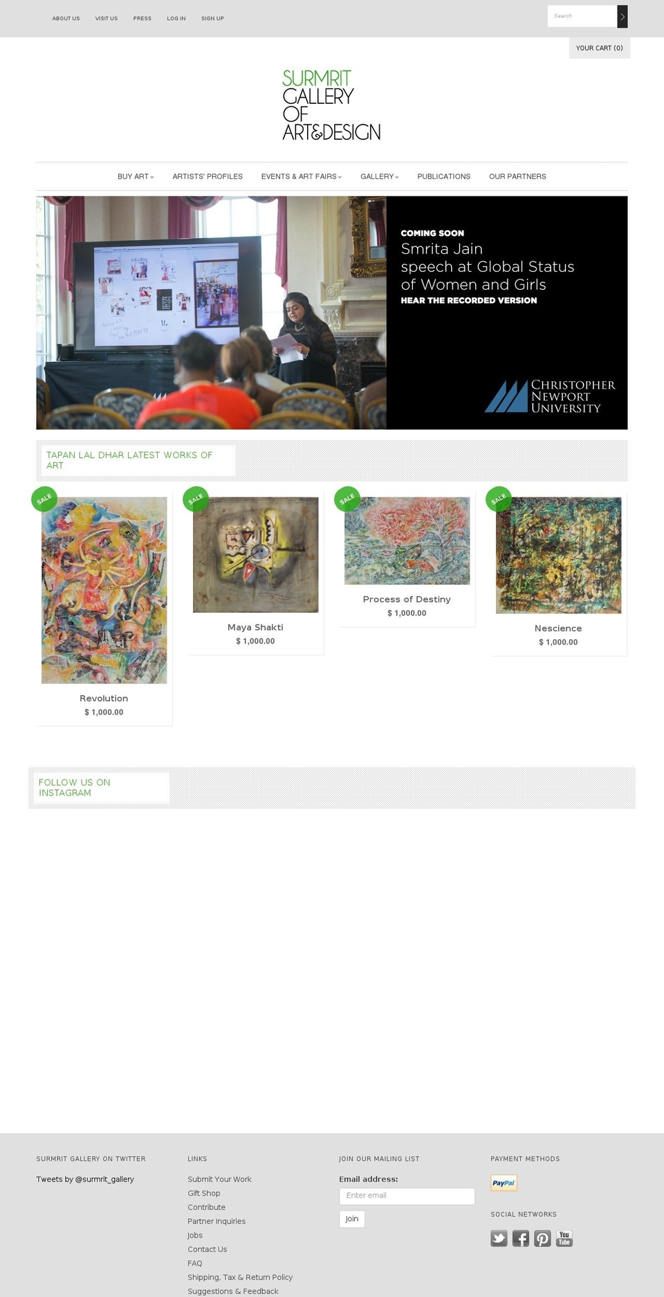 surmritgallery.com shopify website screenshot