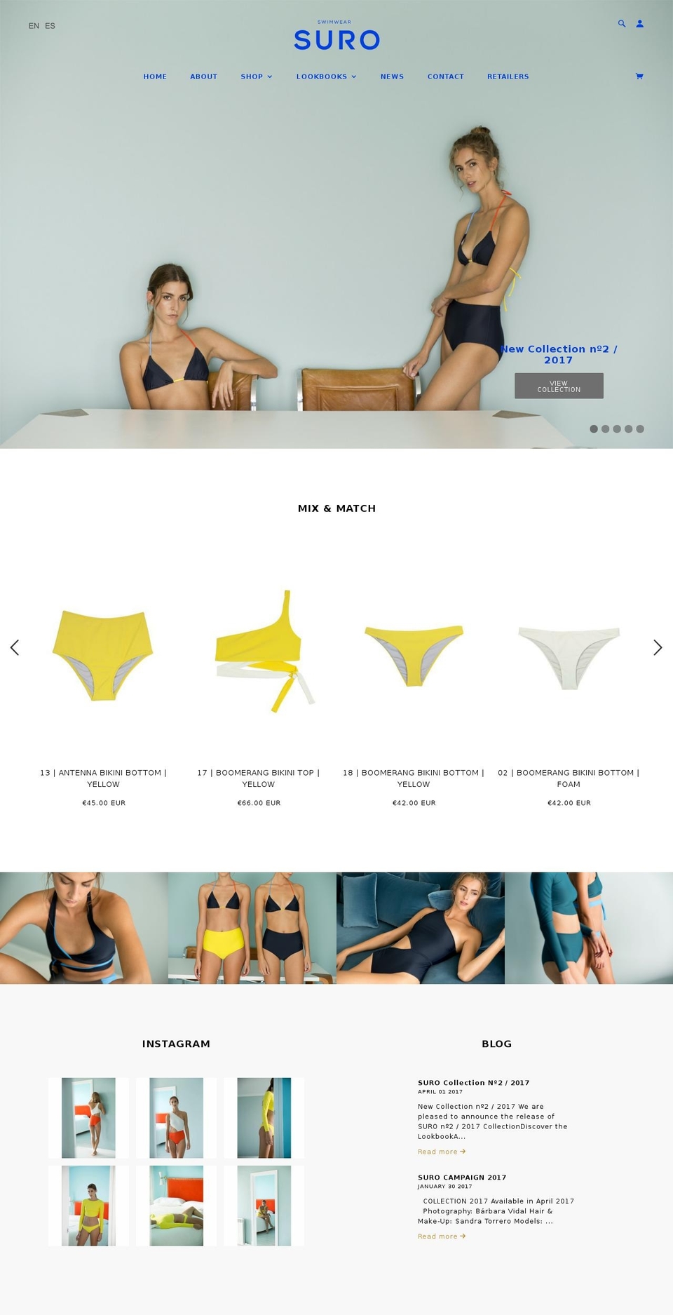 suroswimwear.com shopify website screenshot