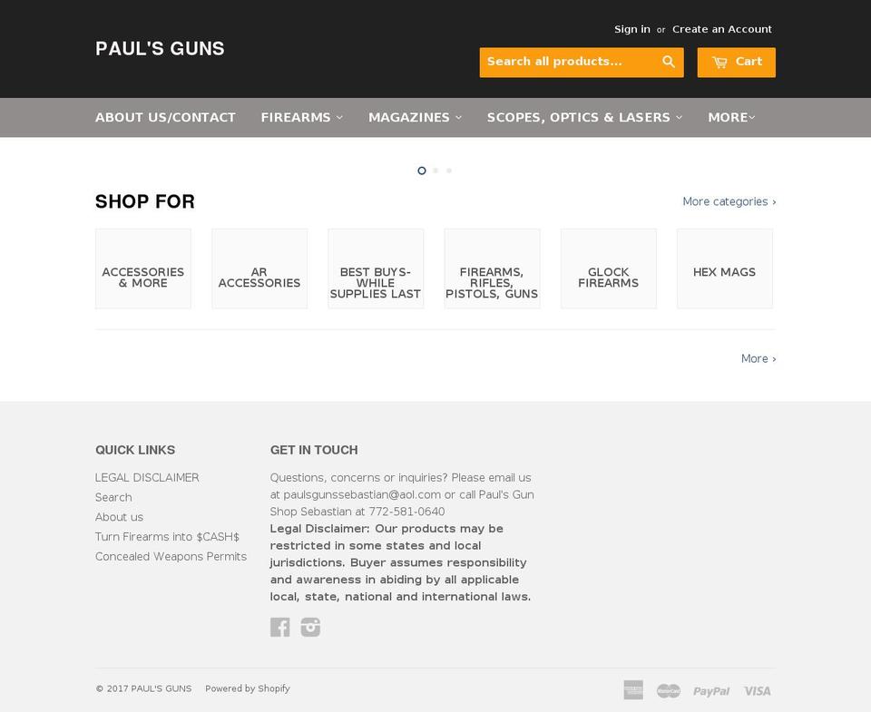 surplusgunsource.com shopify website screenshot