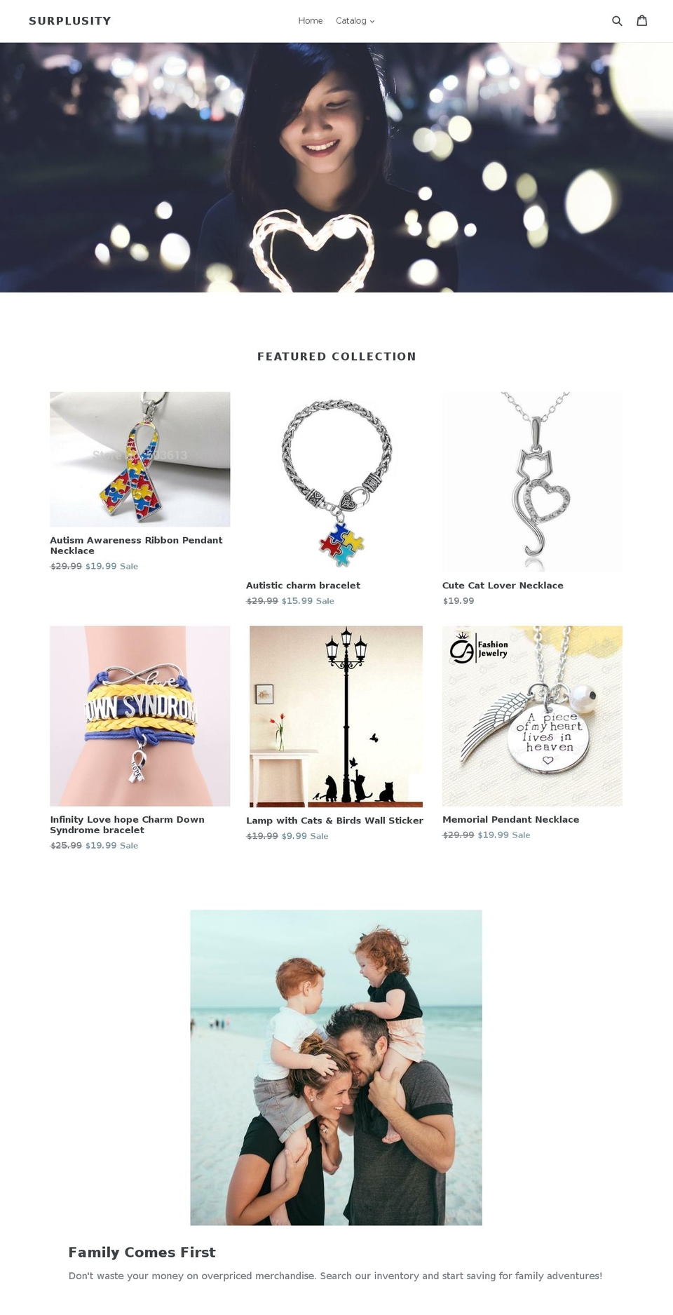 surplusity.com shopify website screenshot