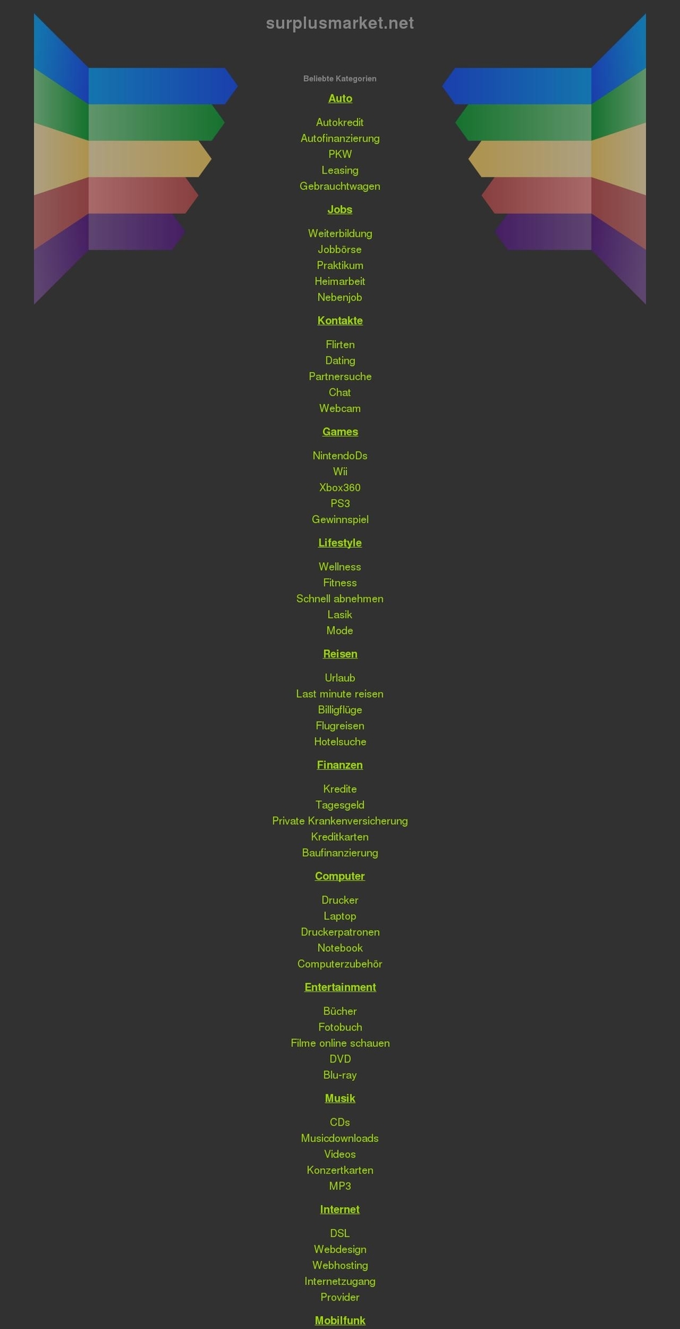 surplusmarket.net shopify website screenshot