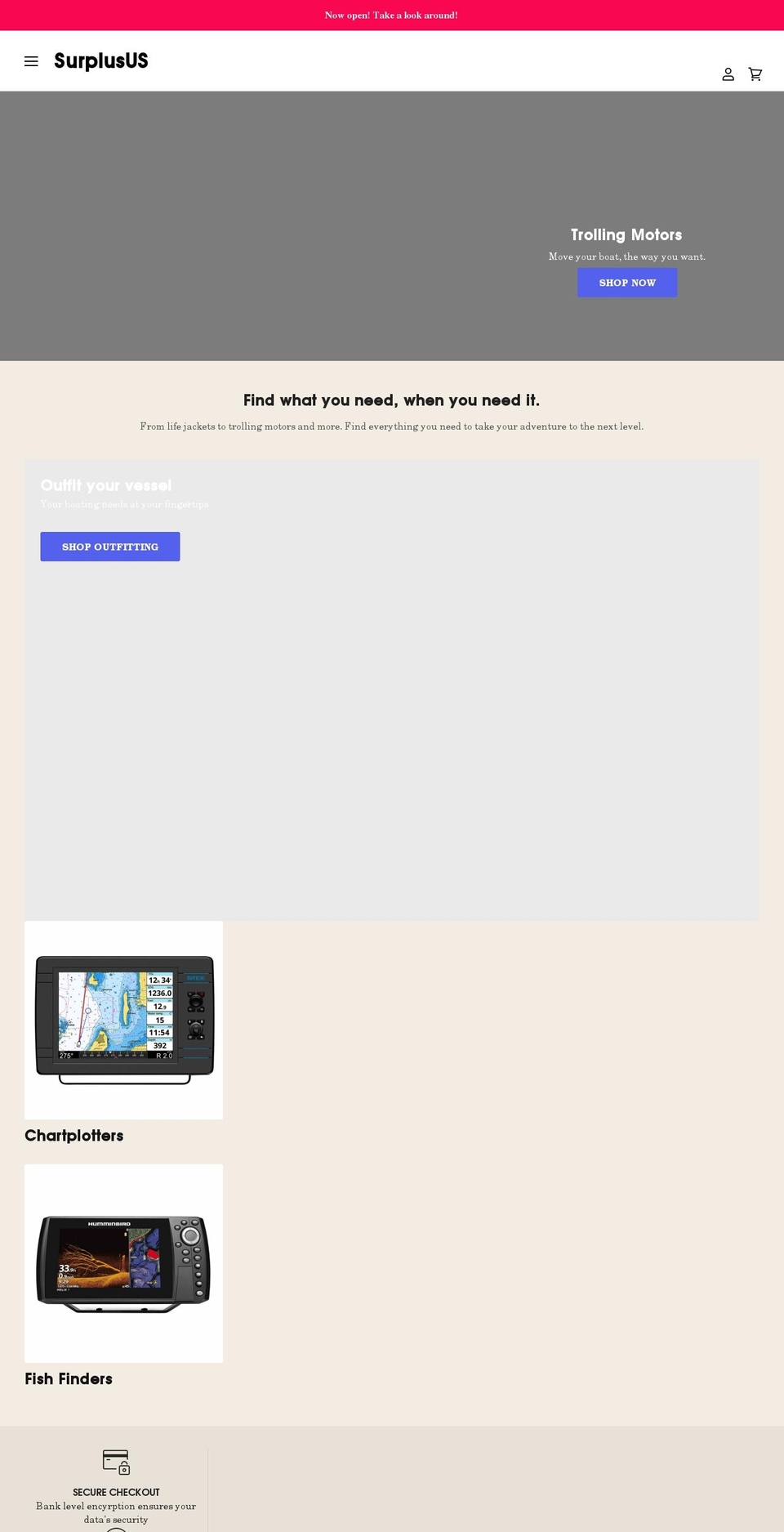 surplusus.com shopify website screenshot