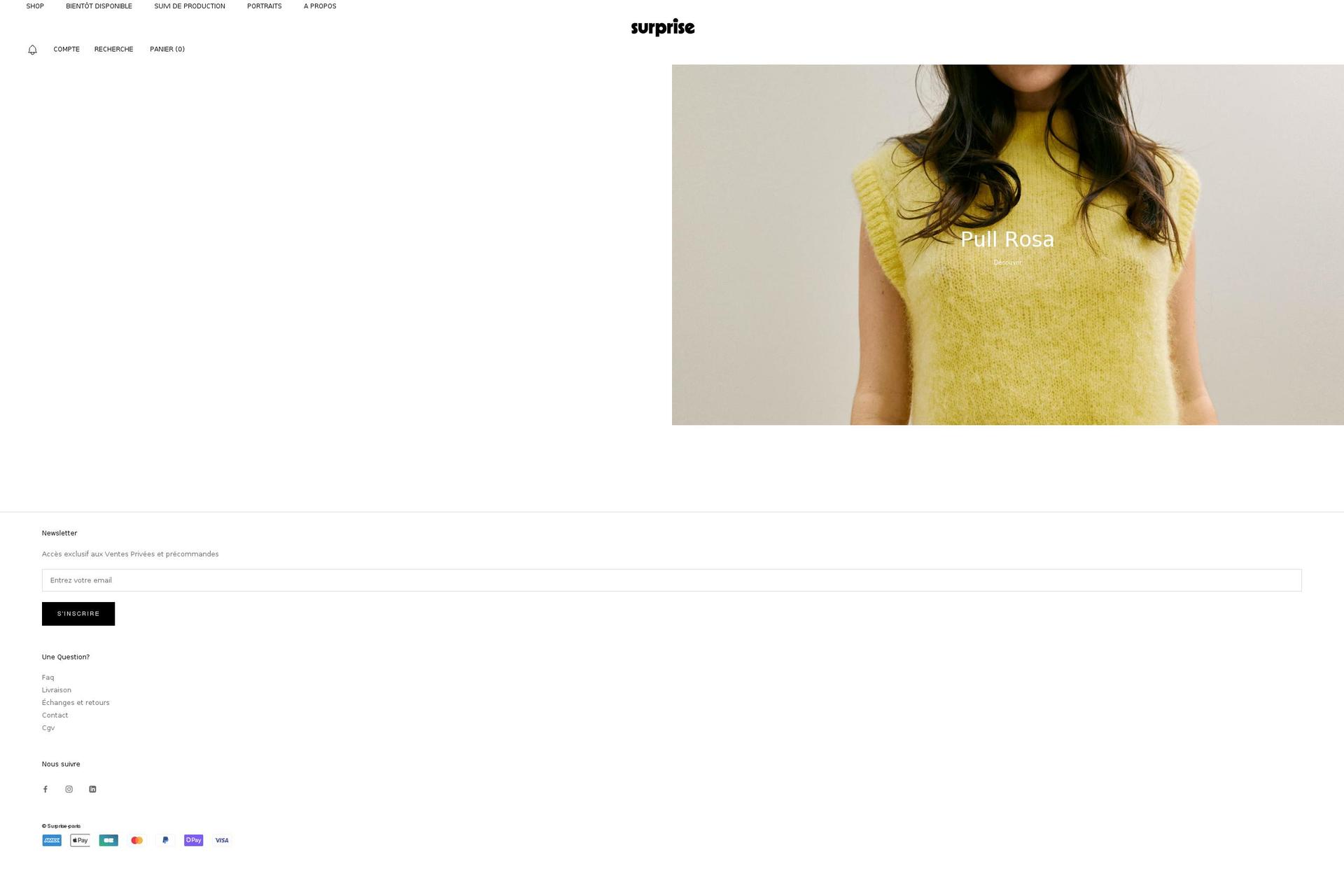 surprise-paris.com — Shopify storefront screenshot