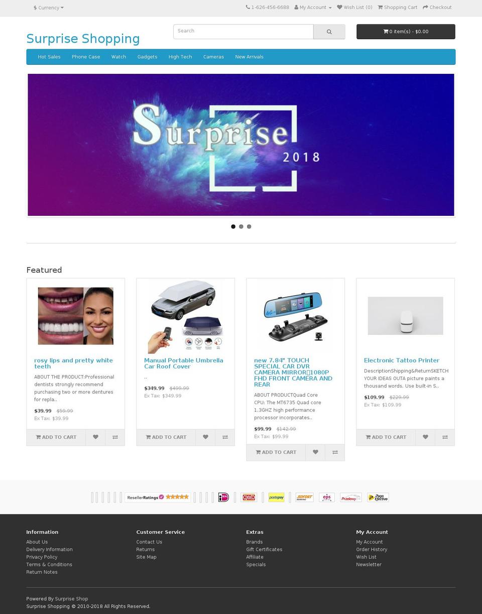 surprise.shopping shopify website screenshot