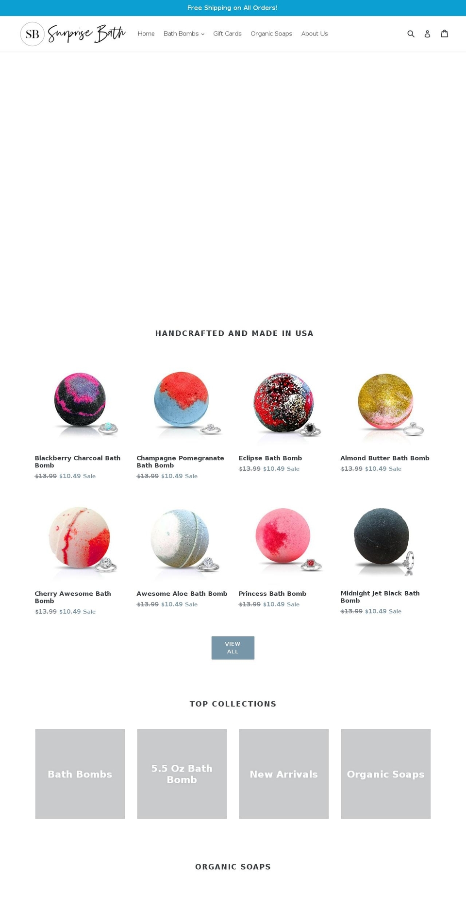 surprisebath.com — Shopify storefront screenshot