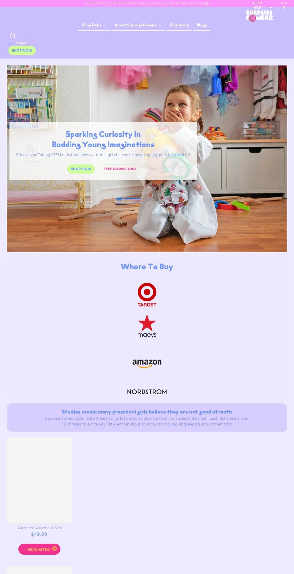 surprisepowerz.com shopify website screenshot