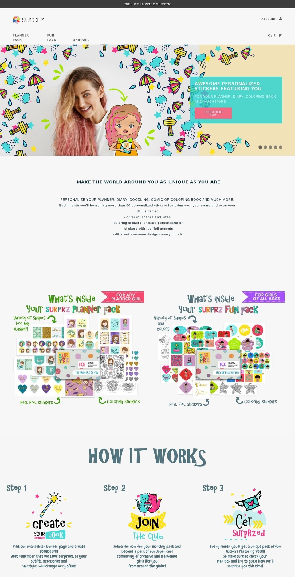 surprz.com — Shopify storefront screenshot