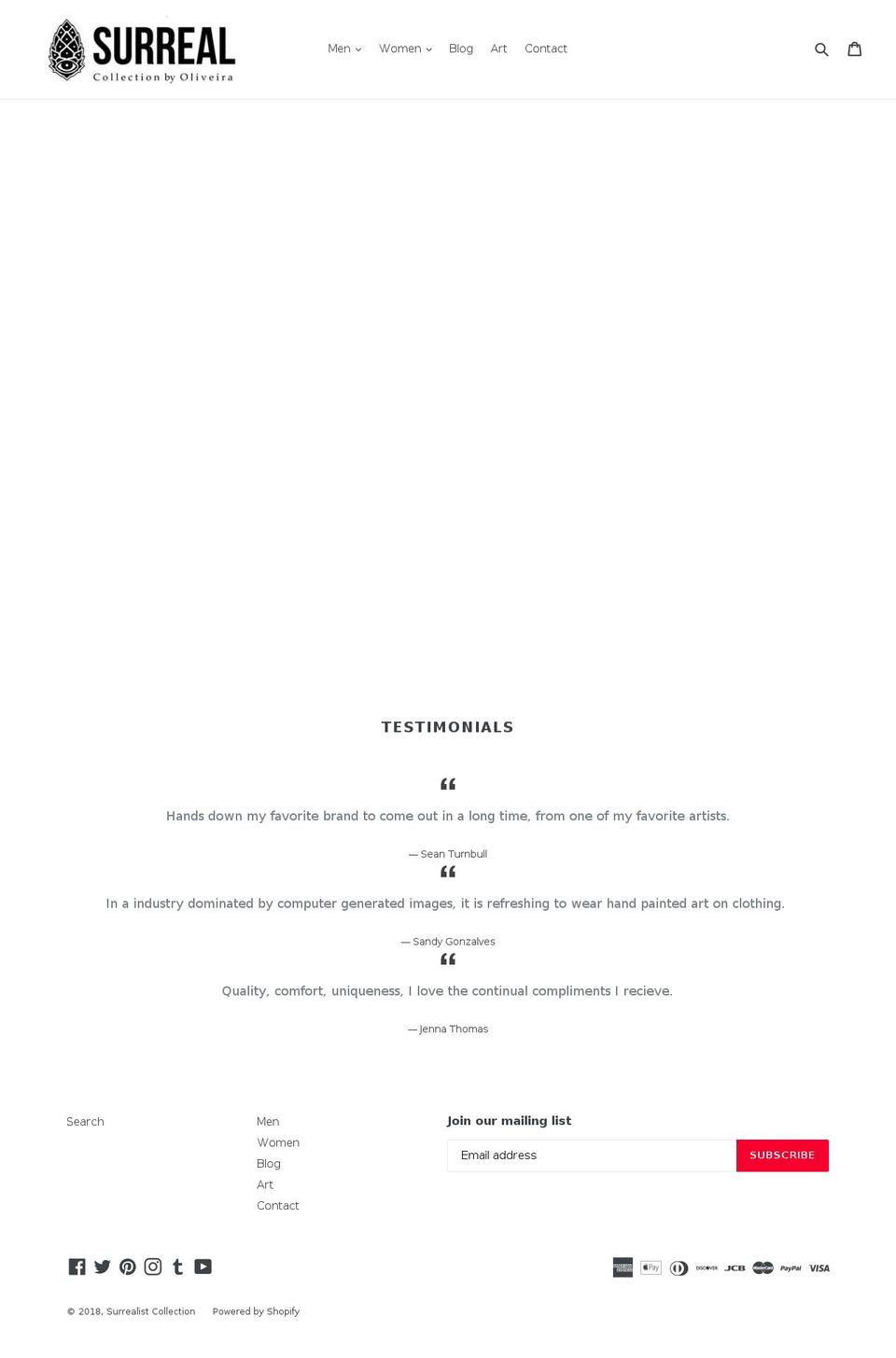surrealcollection.com — Shopify storefront screenshot