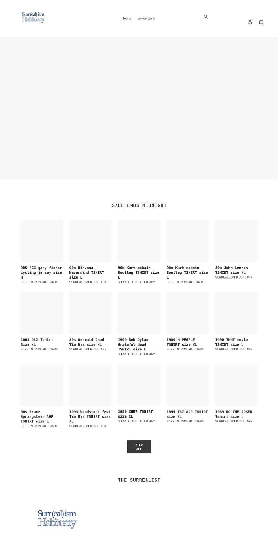 surrealismhabituary.com shopify website screenshot
