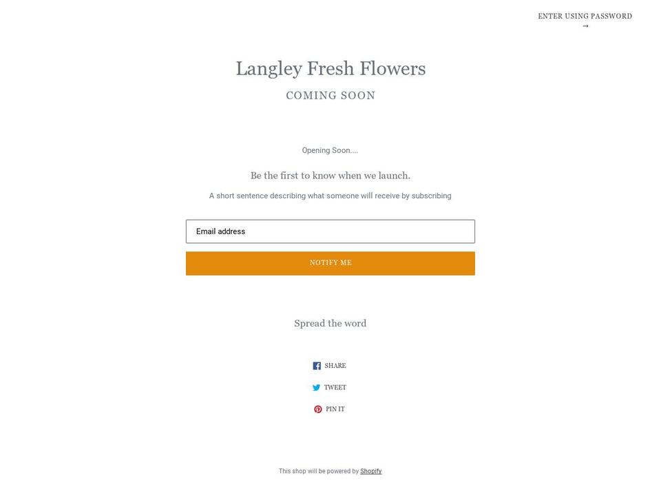 surreyfreshflowers.com — Shopify storefront screenshot