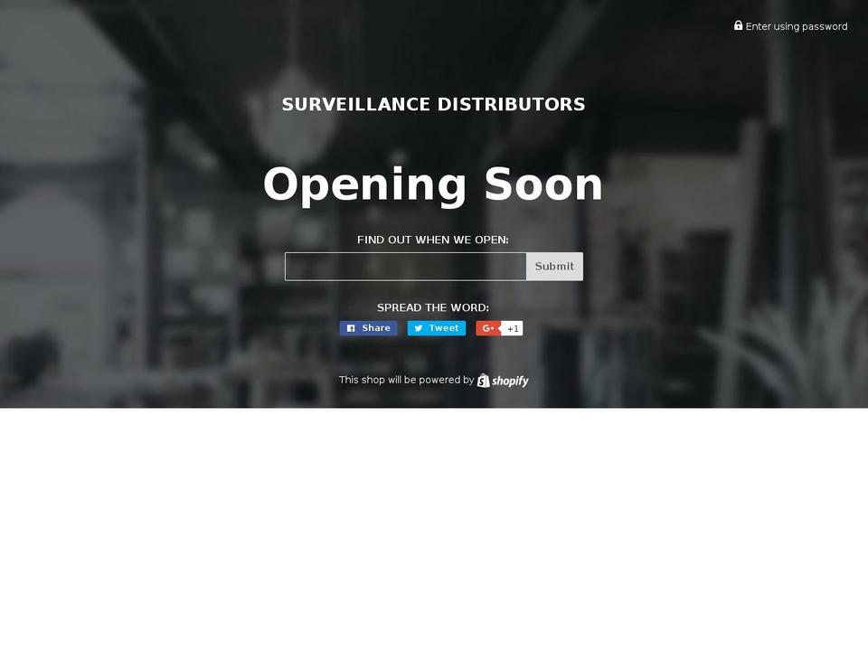 surveillancedistributors.com shopify website screenshot