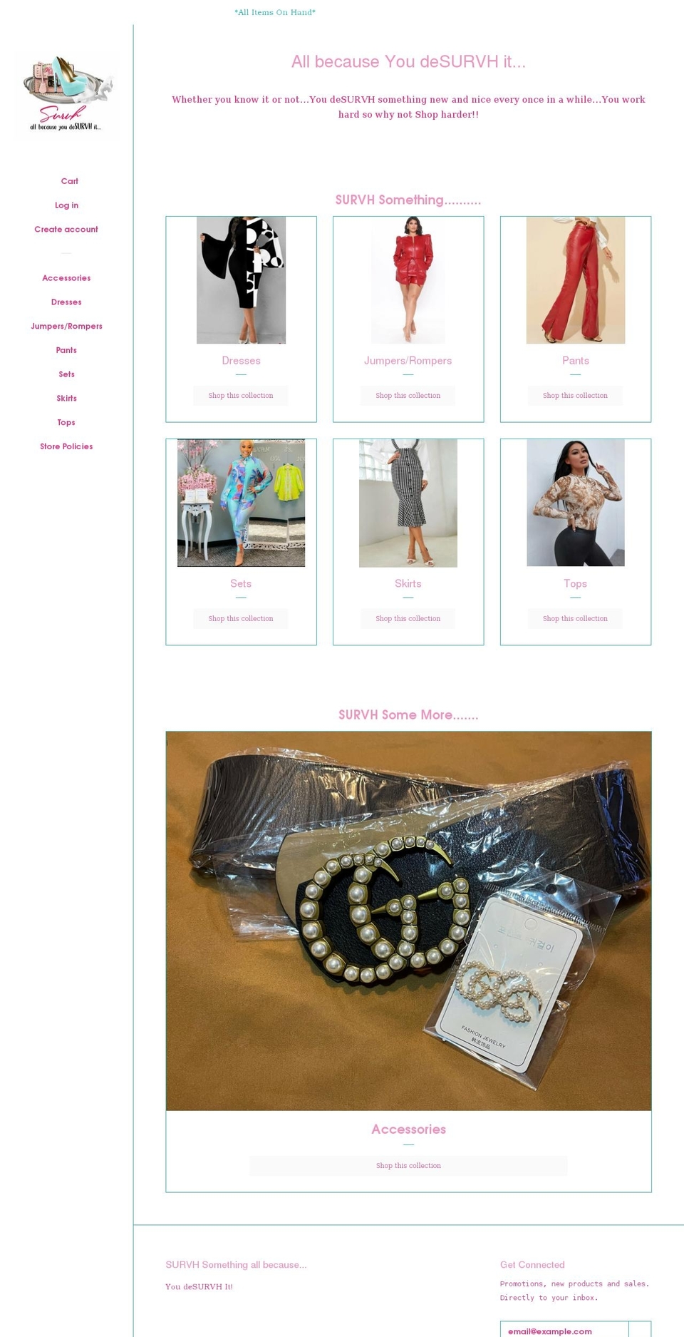 survh.com — Shopify storefront screenshot