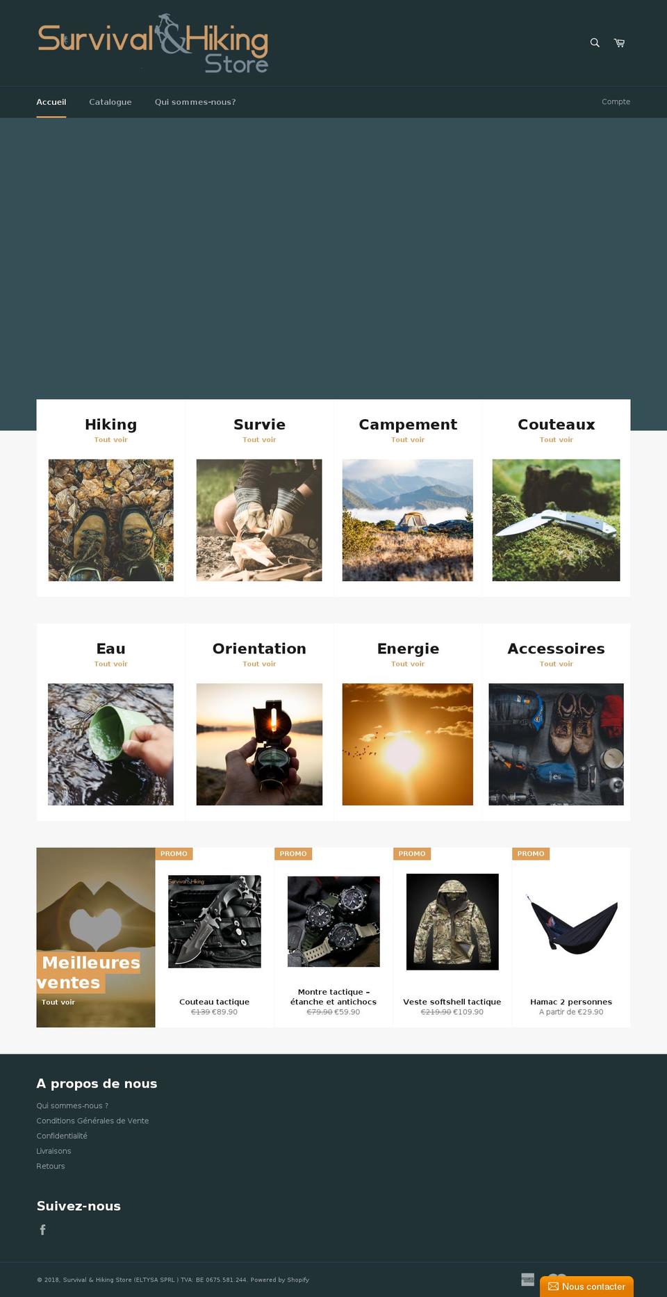 survival-hiking.eu shopify website screenshot