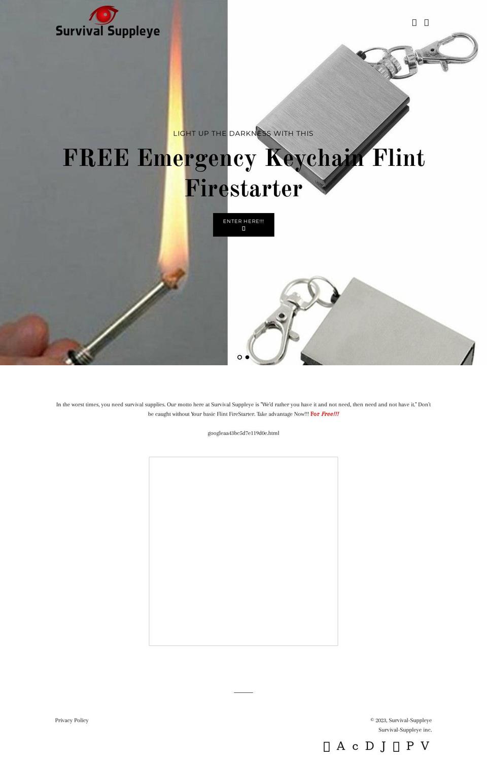 survival-suppleyes.com shopify website screenshot