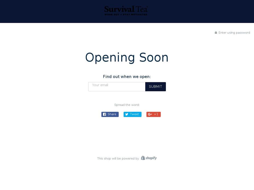 survival-tea.com shopify website screenshot