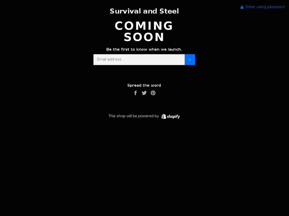 survivalandsteel.com — Shopify storefront screenshot