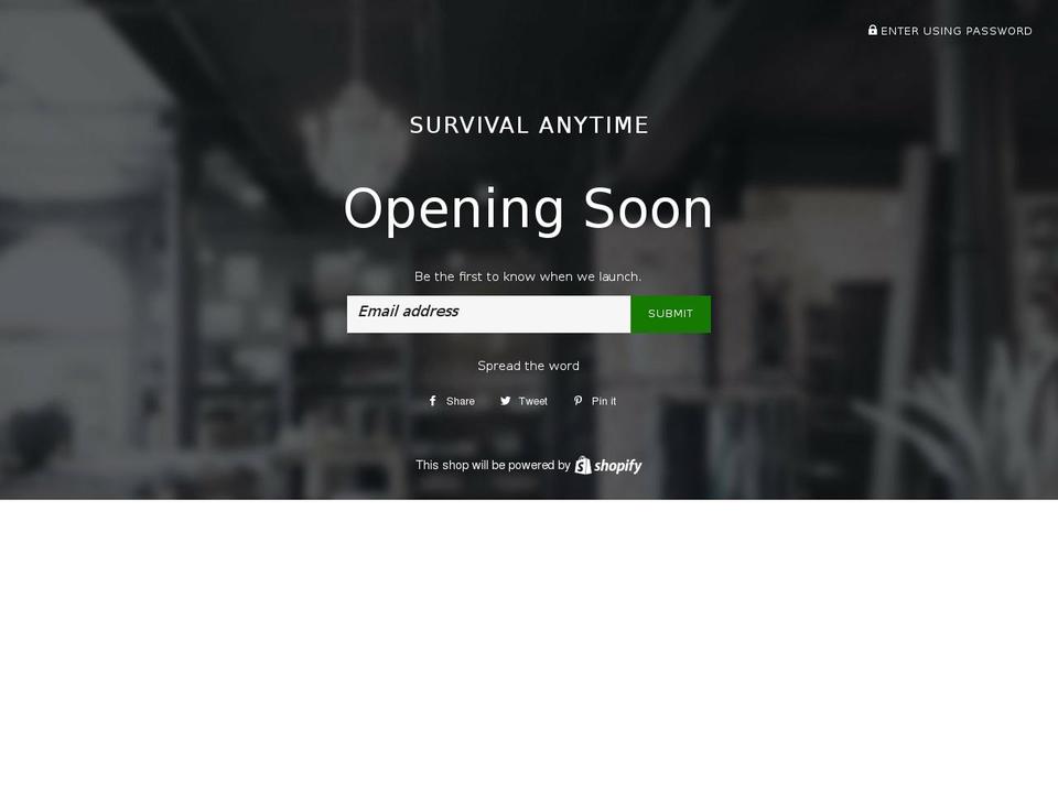 survivalanytime.com — Shopify storefront screenshot