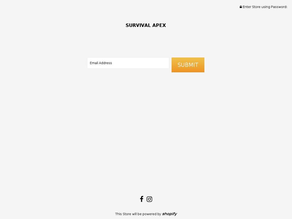 survivalapex.com — Shopify storefront screenshot