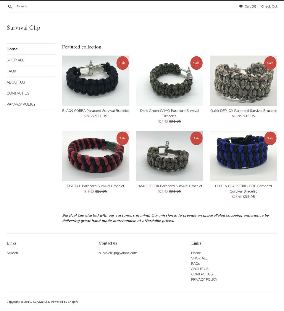 survivalclip.com shopify website screenshot