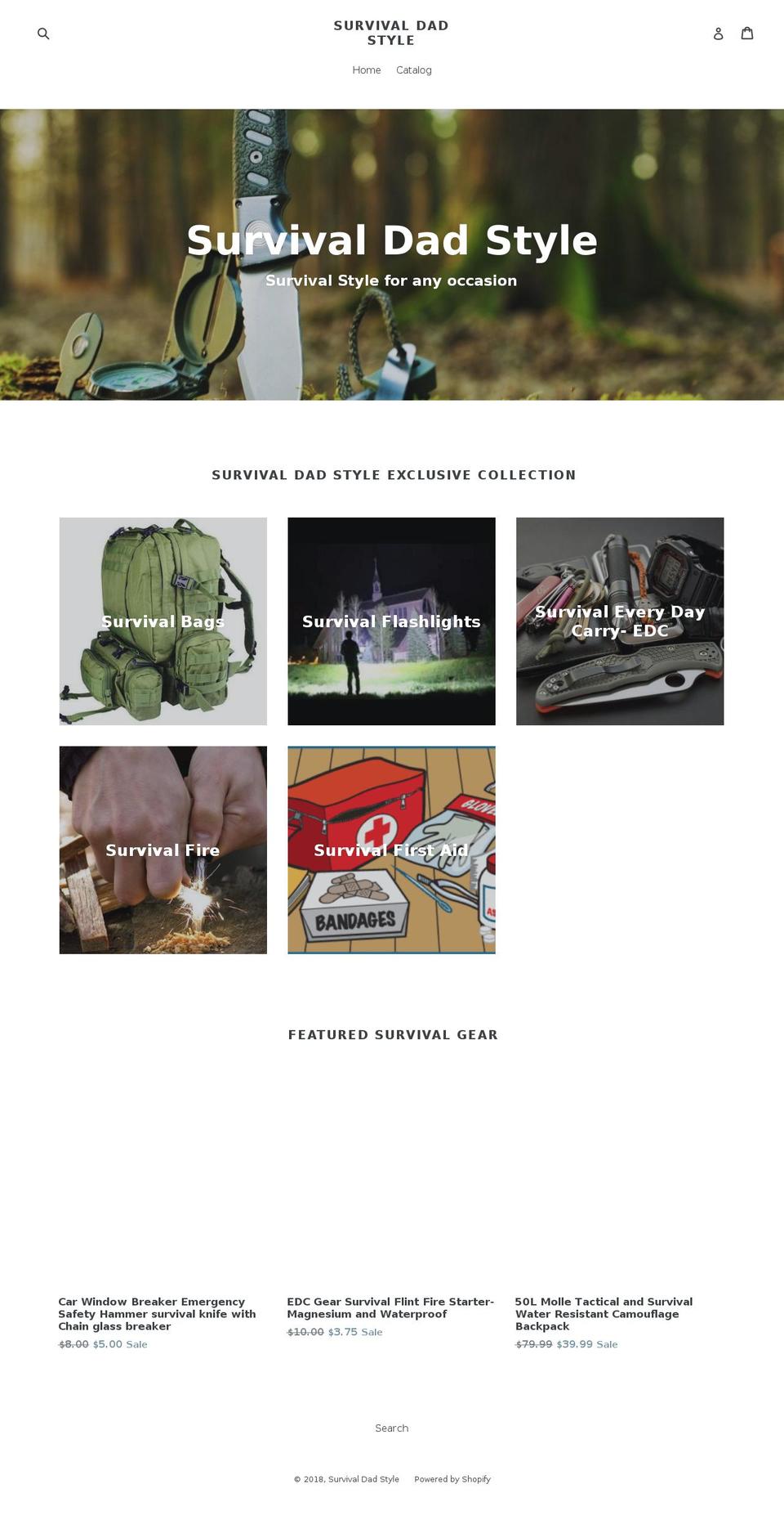 survivaldadstyle.com — Shopify storefront screenshot