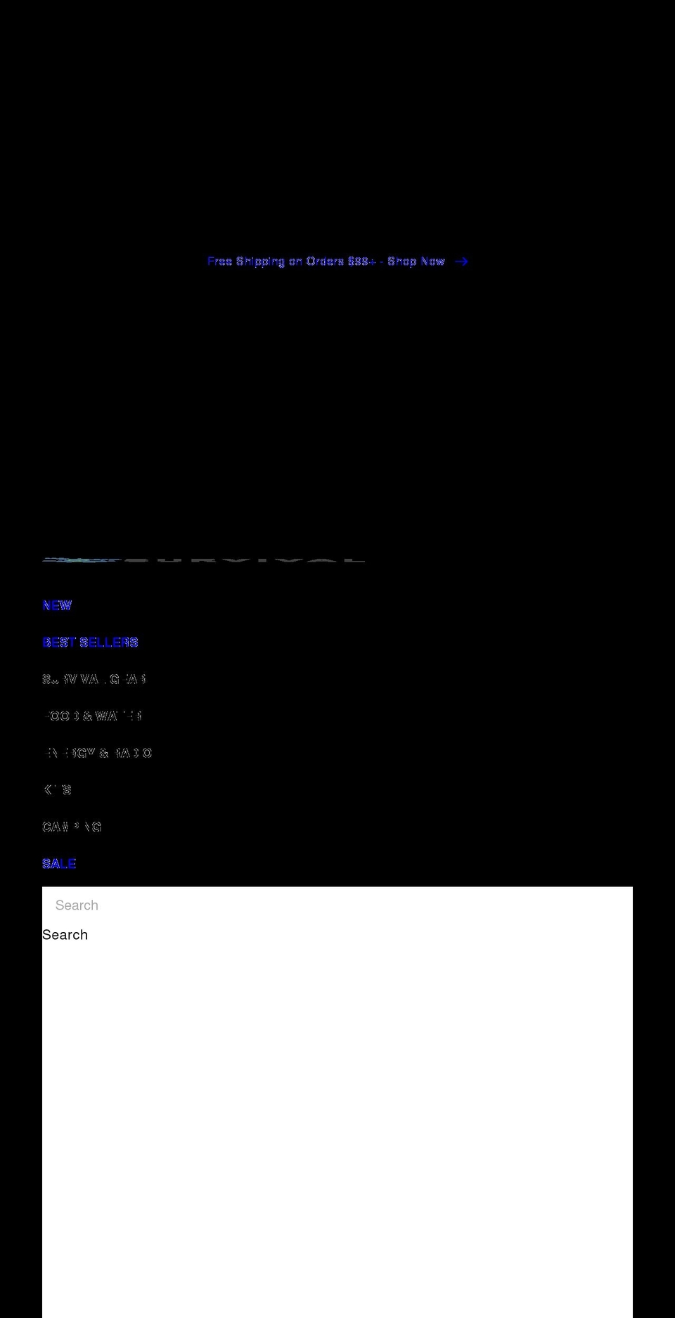 survivalfrogs.com — Shopify storefront screenshot