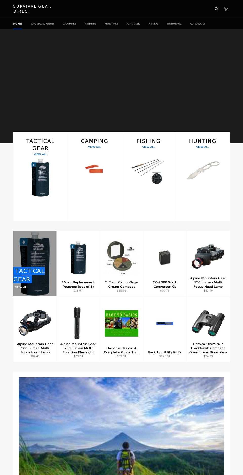 survivalgeardirect.com — Shopify storefront screenshot