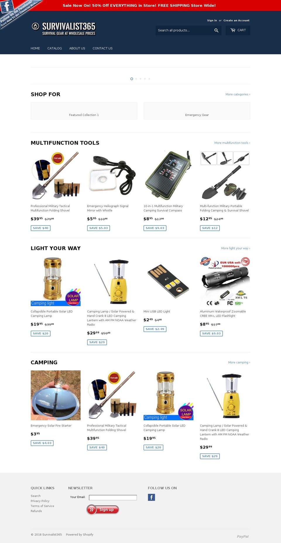 survivalist365.com — Shopify storefront screenshot