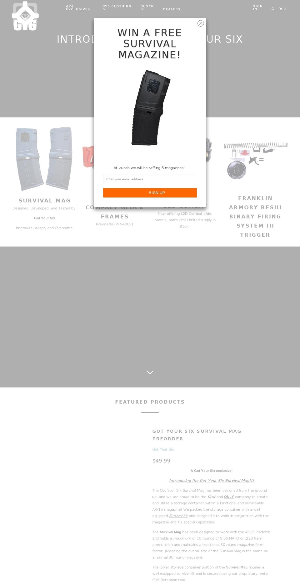 survivalmags.com shopify website screenshot