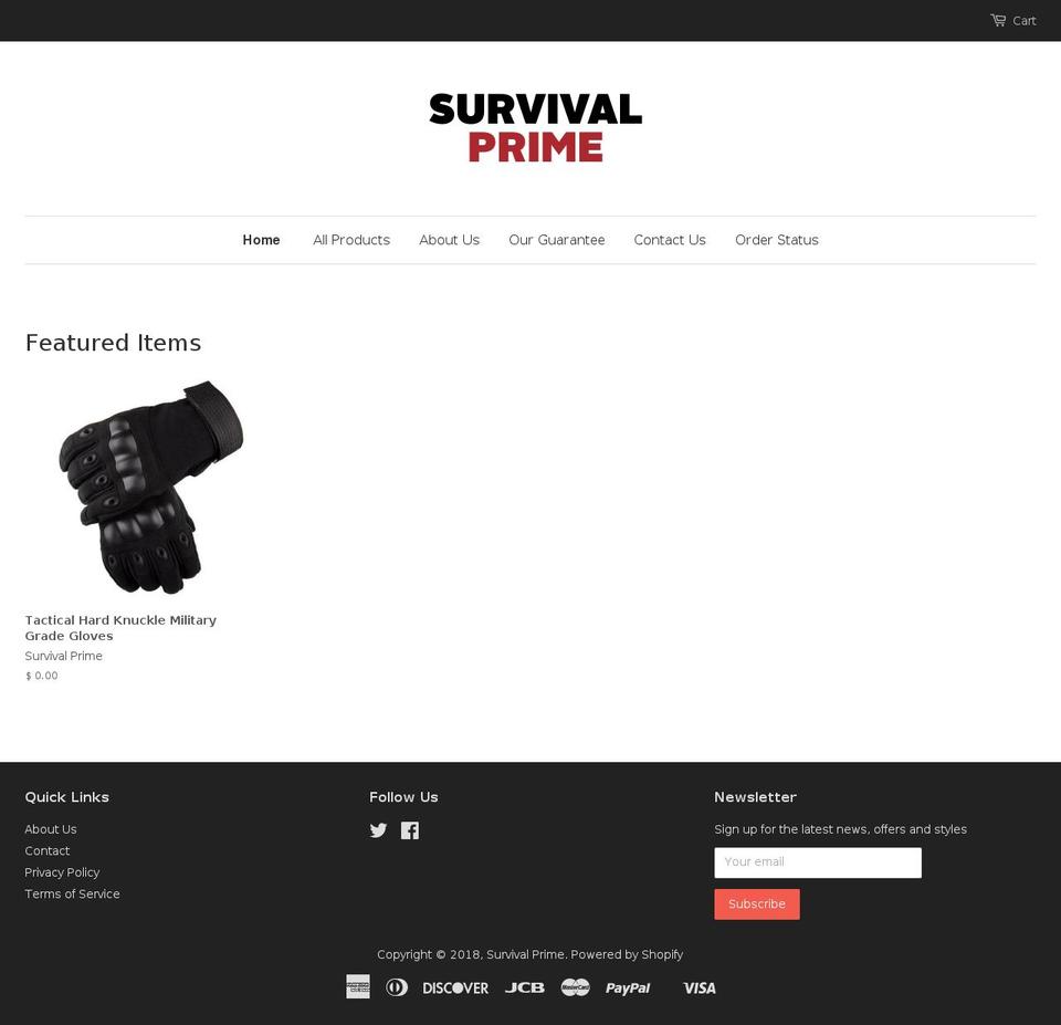 survivalprime.com — Shopify storefront screenshot