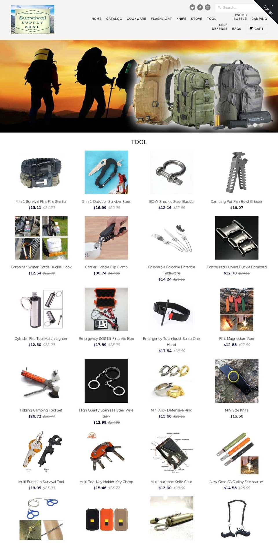 survivalsupplyzone.com shopify website screenshot