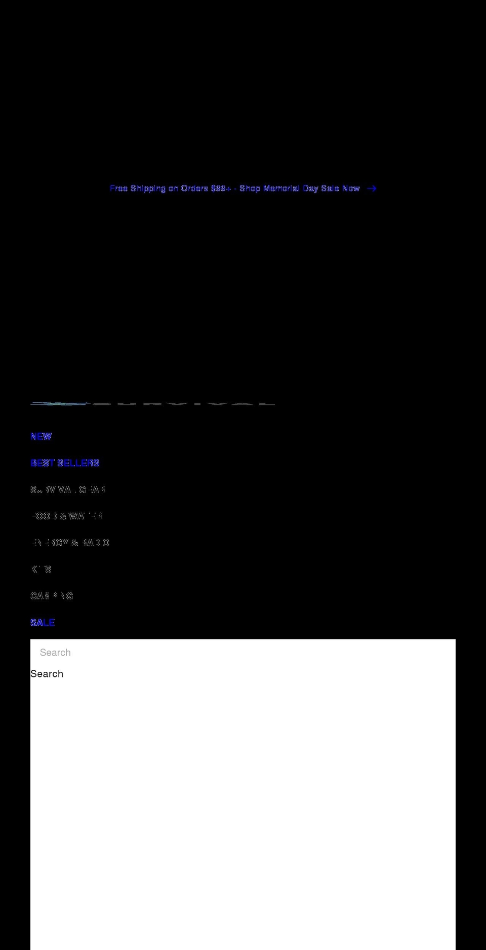 survivaltoad.com — Shopify storefront screenshot