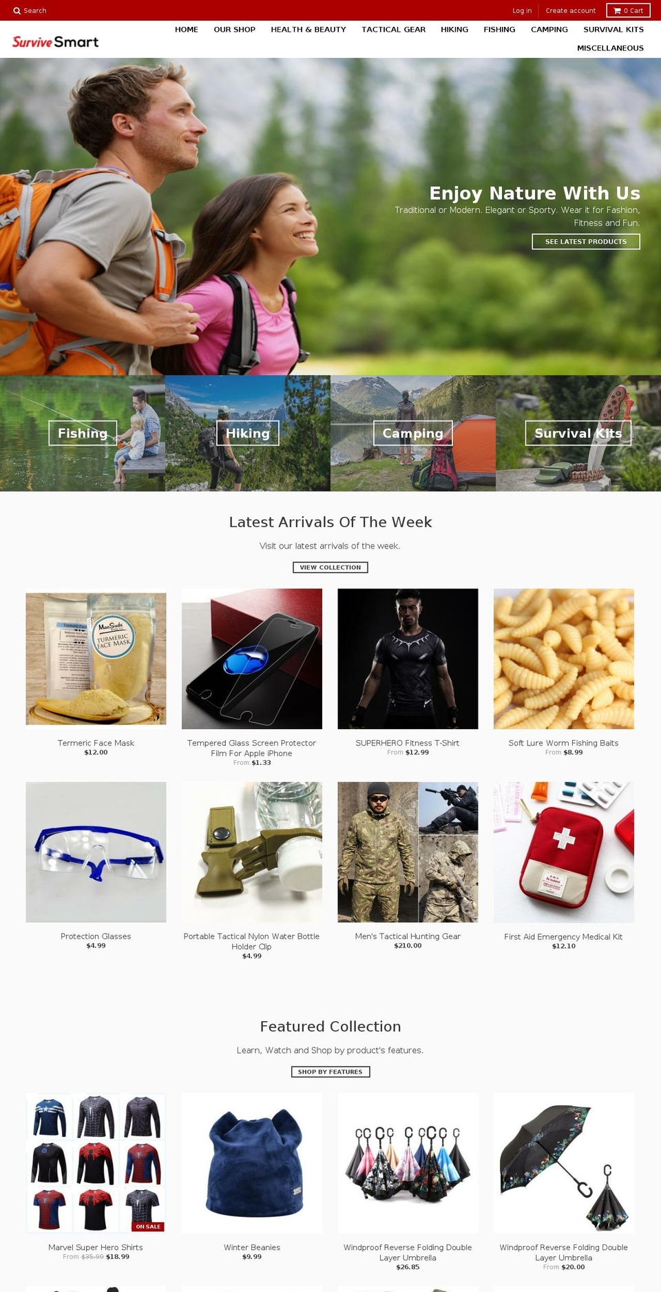 survive-smart.myshopify.com shopify website screenshot