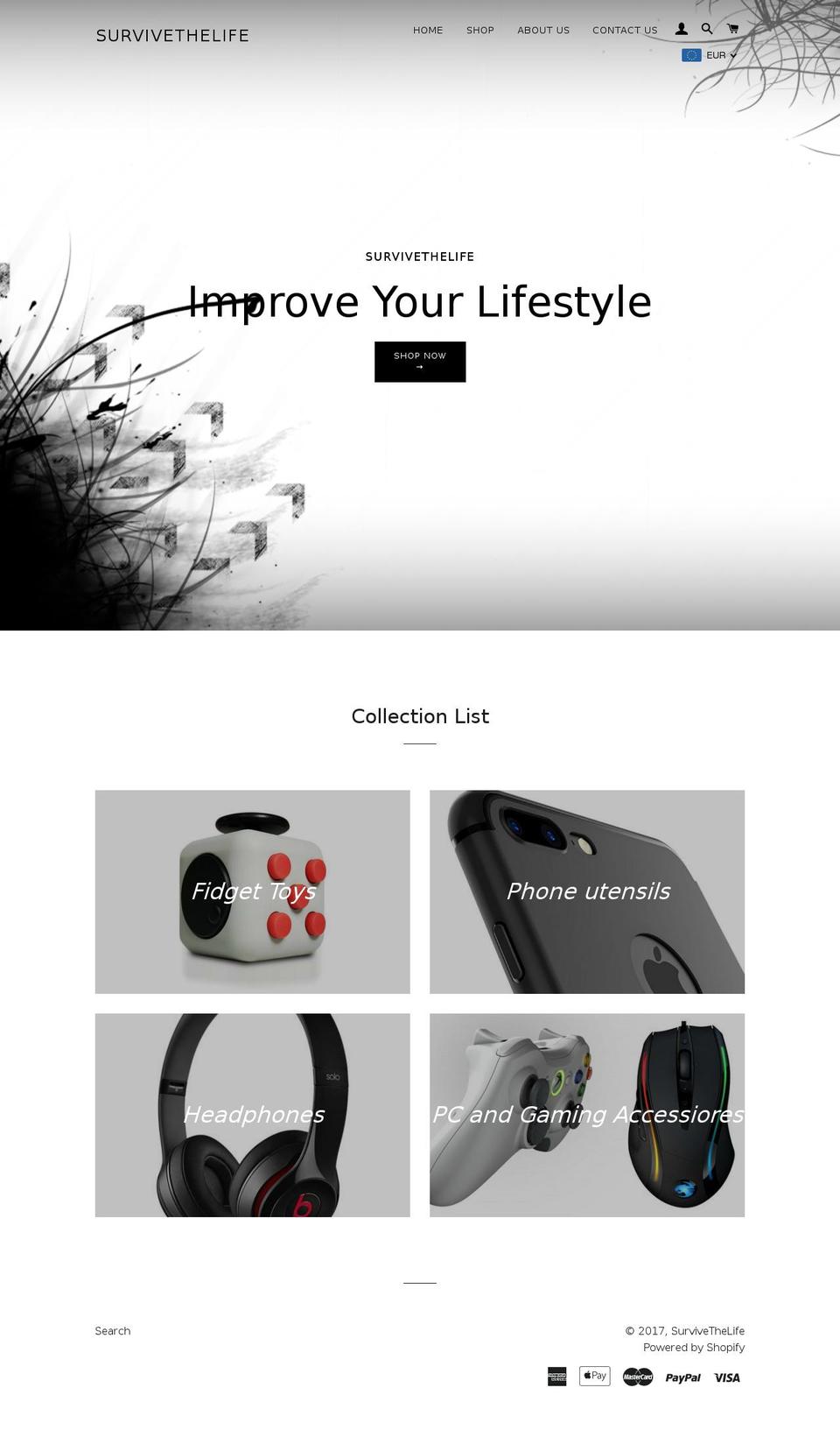 survivethelife.com shopify website screenshot