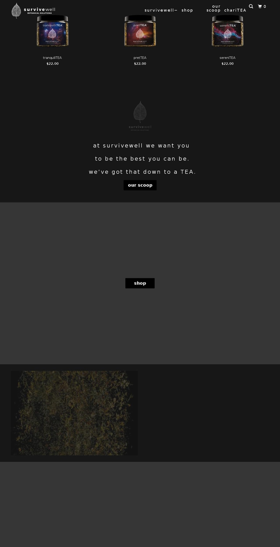 survivewell.org shopify website screenshot