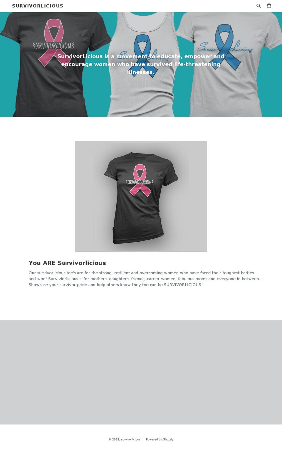 survivorlicious.com — Shopify storefront screenshot