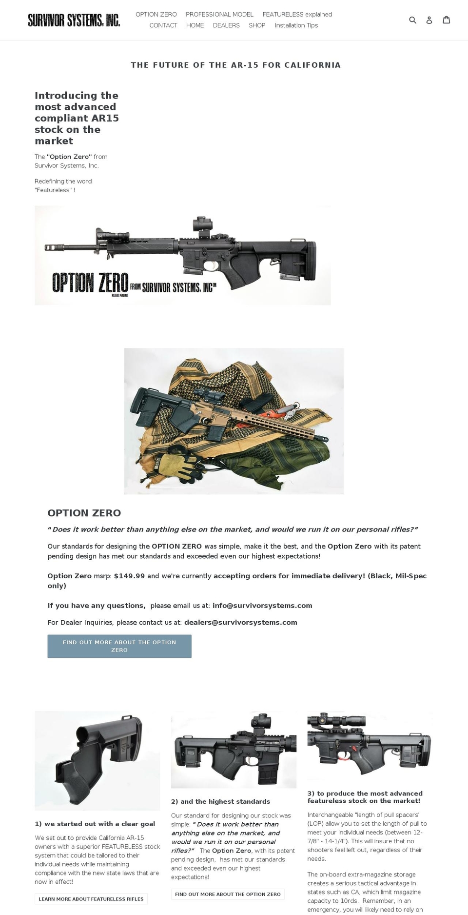 survivorsystems.com shopify website screenshot
