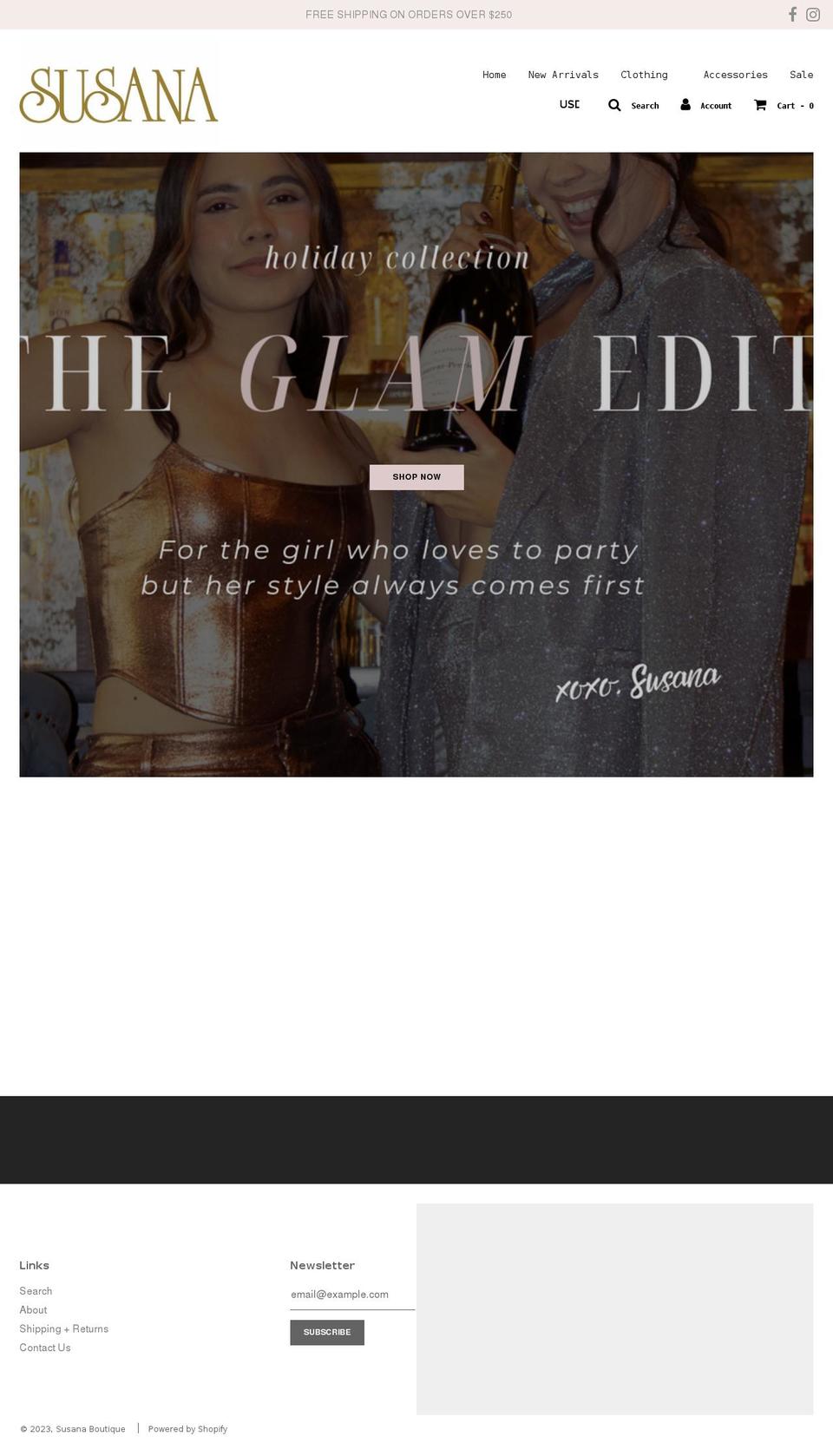 susanaboutiquepr.com shopify website screenshot
